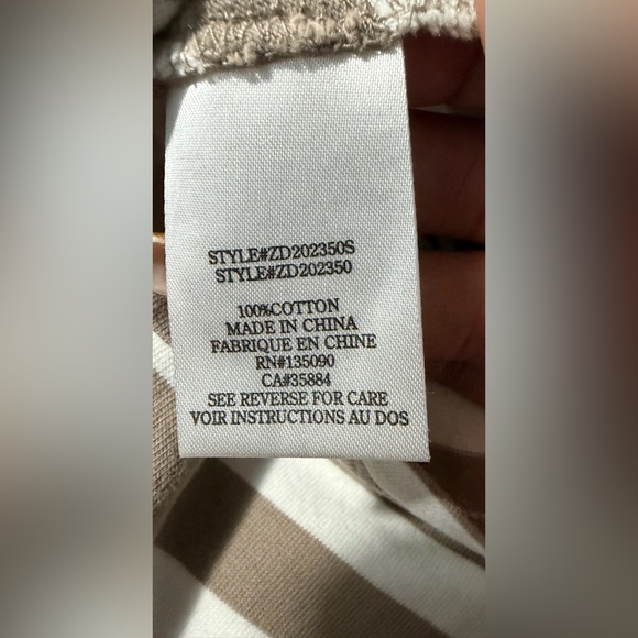 REVOLVE Z Supply NWT Aya Stripped Knee-Length Dress In Washed Taupe Color. Large - Picture 11 of 16